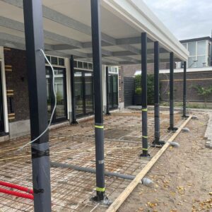 Staalconstructie horeca serre in aanbouw Restaurant Van Sprang